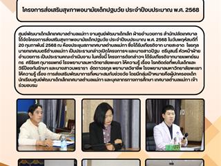 20.02.68 โครงการส่งเสริมสุขภาพอนามัยเด็กปฐมวัย ประจำปีงบประมาณ พ.ศ. 2568