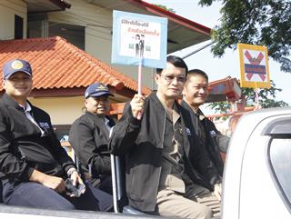 28.04.68 ลงพื้นที่ประชาสัมพันธ์การเลือกตั้งฯ เพื่อรณรงค์เชิญชวนไปใช้สิทธิ
