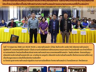 08.05.68 โครงการฝึกอบรมคณะกรรมการประจำหน่วยเลือกตั้ง และเจ้าหน้าที่รักษาความปลอดภัยประจำหน่วยเลือกตั้งสมาชิกสภาเทศบาลตำบลแม่กาและนายกเทศมนตรีตำบลแม่กา